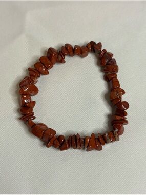 Handmade Red Jasper Crystal Chip Bracelet